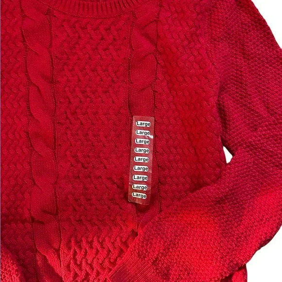 Bright Red Sonoma Sweater Size L NWOT - Picture 6 of 9